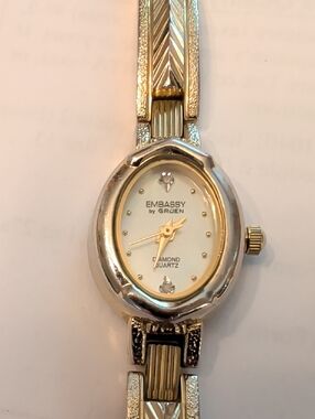 Embassy by Gruen Women's Diamond Accent Watch - Light Gold